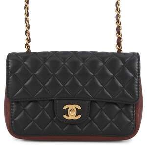 CHANEL Chain Shoulder Bag Matelasse Coco Mark Lambskin AS2228 Black